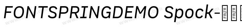 FONTSPRINGDEMO Spock字体转换